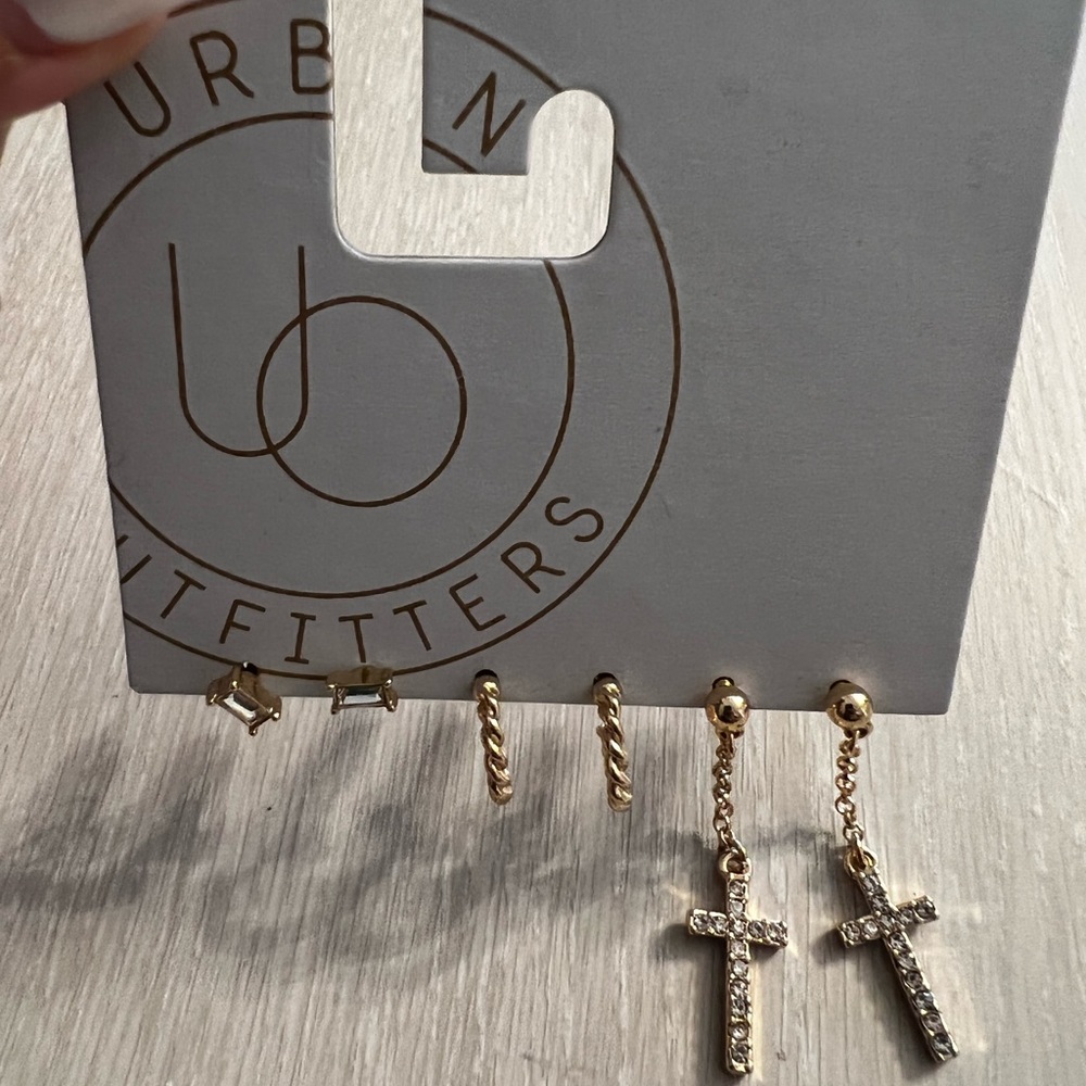 Urban Outfitters Earring Set in Gold